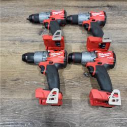 GOOD Milwaukee  M18 FUEL 18V Lithium-Ion Brushless Cordless 1/2 in. Hammer Drill/Driver (Tool-Only) ( LOTE FOR 4)