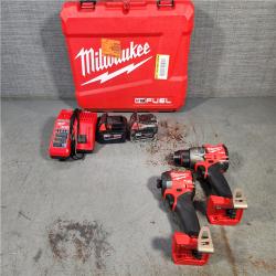 HOUSTON LOCATION - AS-IS Milwaukee M18 FUEL 18V Lithium-Ion Brushless Cordless Hammer Drill and Impact Driver Combo Kit (2-Tool) with 2 Batteries