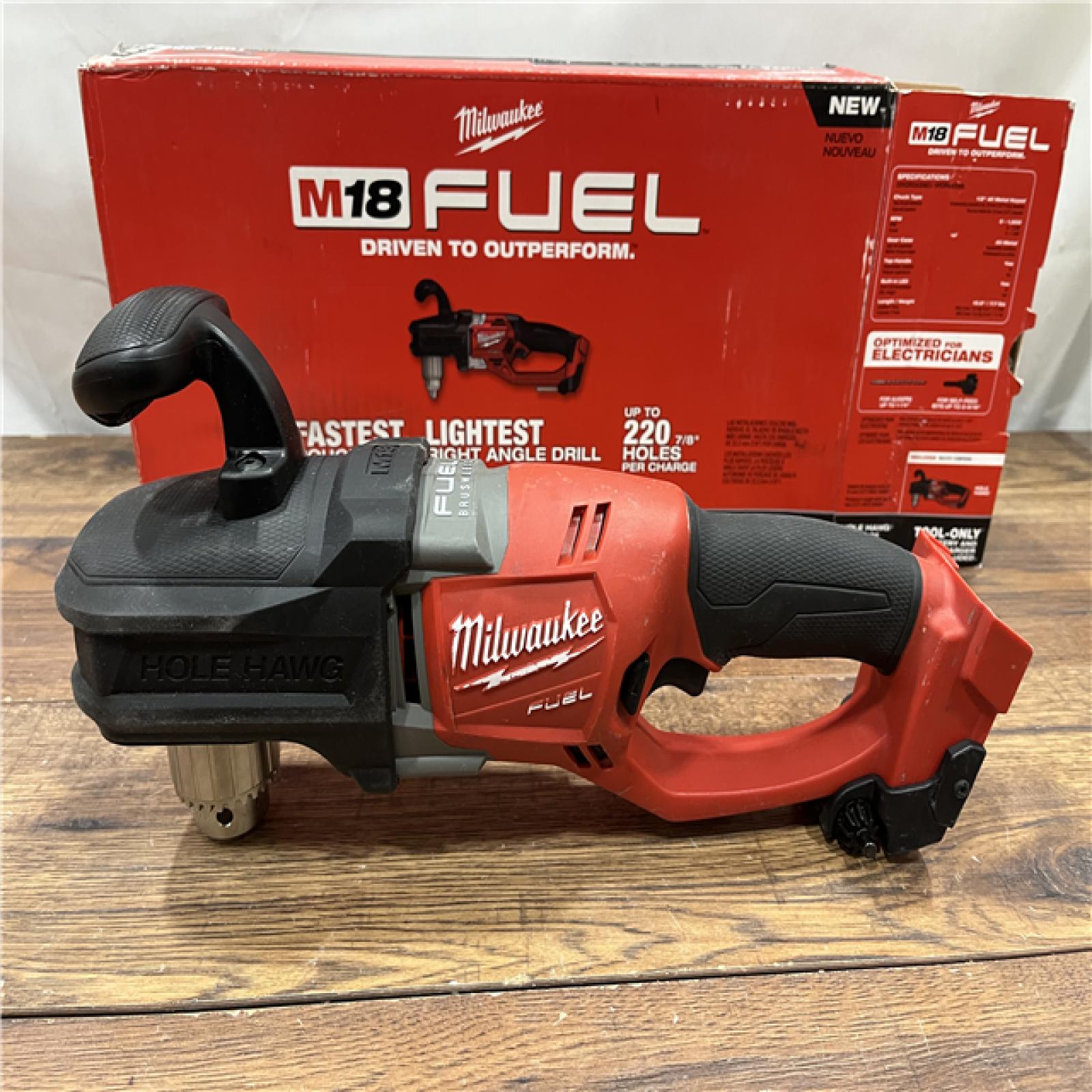 AS IS Milwaukee M18 18V Fuel Hole Hawg 1/2  Right Angle Drill 2807-20