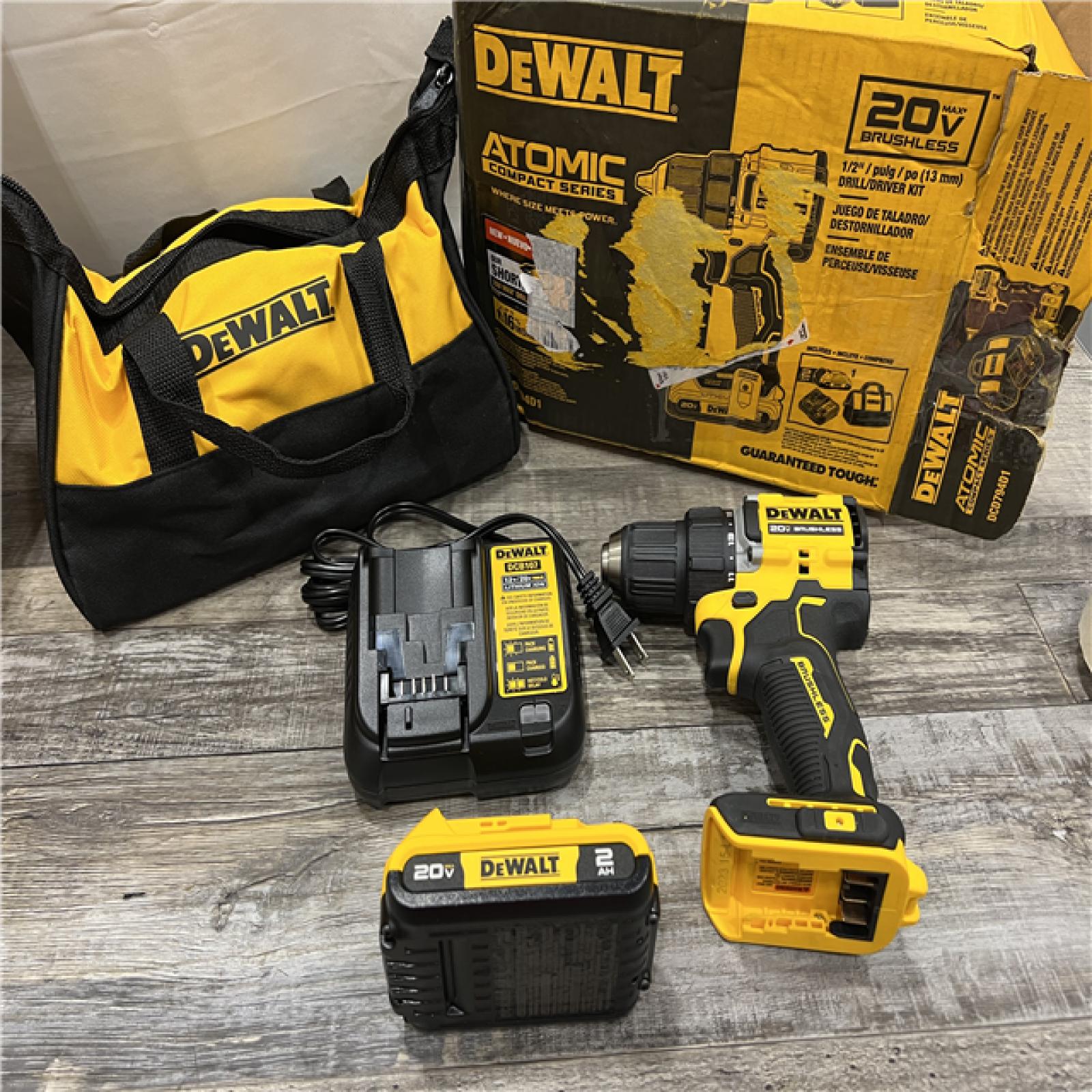 AS-IS DeWalt ATOMIC COMPACT SERIESâ„¢ 20V MAX* Brushless Cordless 1/2 in. Drill/Driver