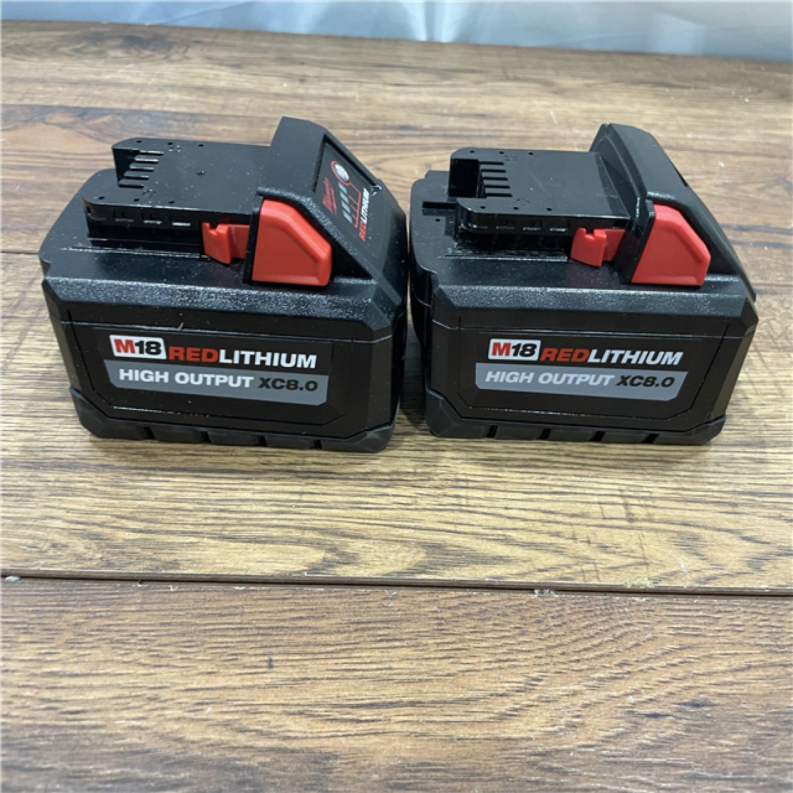 AS-IS 2 Packs for Milwaukee for M18 8.0Ah Lithium XC8.0 Extended Capacity Battery 48-11-1880