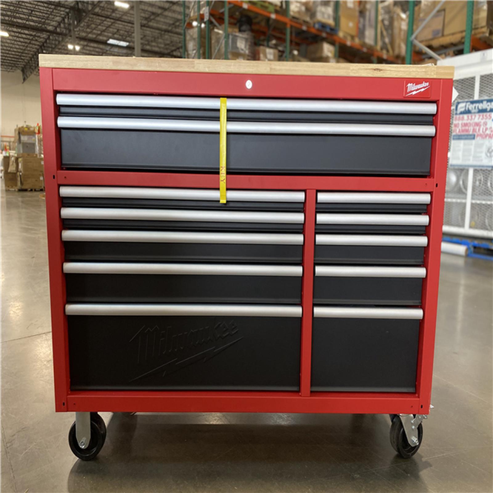 DALLAS LOCATION - Milwaukee Tool Storage 52 in. W Heavy Duty Red Mobile Workbench Cabinet