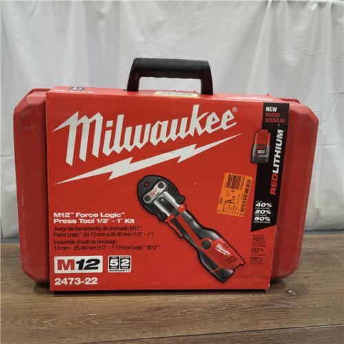 AS-IS Milwaukee M12 Force Logic Press Tool 1/2 in. to 1 in. Kit