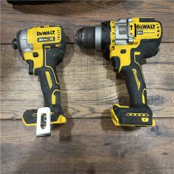 AS-IS DEWALT 20V MAX Cordless Brushless Hammer Drill/Driver 2 Tool Combo Kit with FLEXVOLT ADVANTAGE