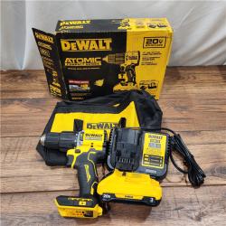 AS-IS DeWalt ATOMIC 20-Volt Lithium-Ion Cordless 1/2 in. Compact Hammer Drill with 3.0Ah Battery, Charger and Bag