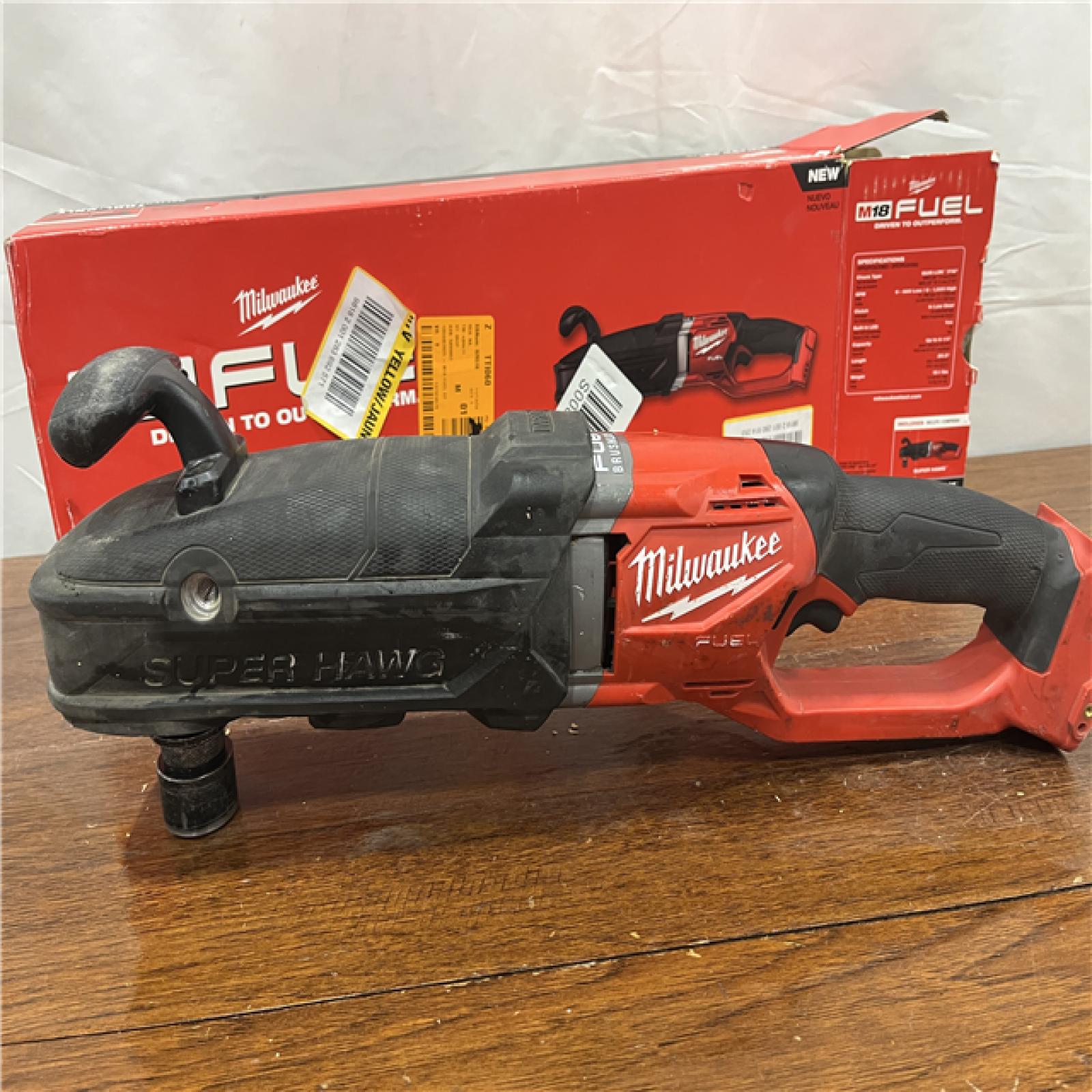 AS-IS Milwaukee M18 FUEL Brushless Cordless SUPER HAWG 7/16 in. Right Angle Drill (Tool-Only)