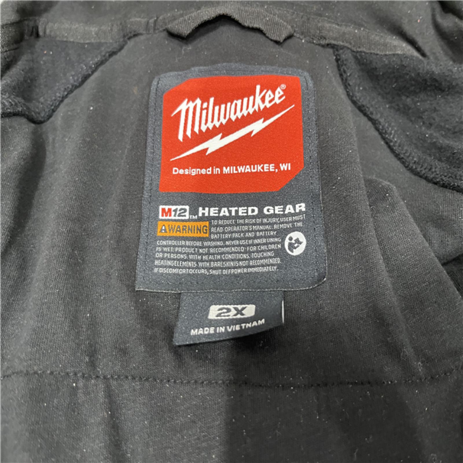 AS-ISMilwaukee 2X-Large M12 12-Volt Lithium-Ion Cordless Black Heated Jacket Hoodie Kit