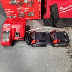 HOUSTON LOCATION - AS-IS Milwaukee M18 18V Cordless Brushed 2 Tool Drill/Driver and Impact Driver Kit