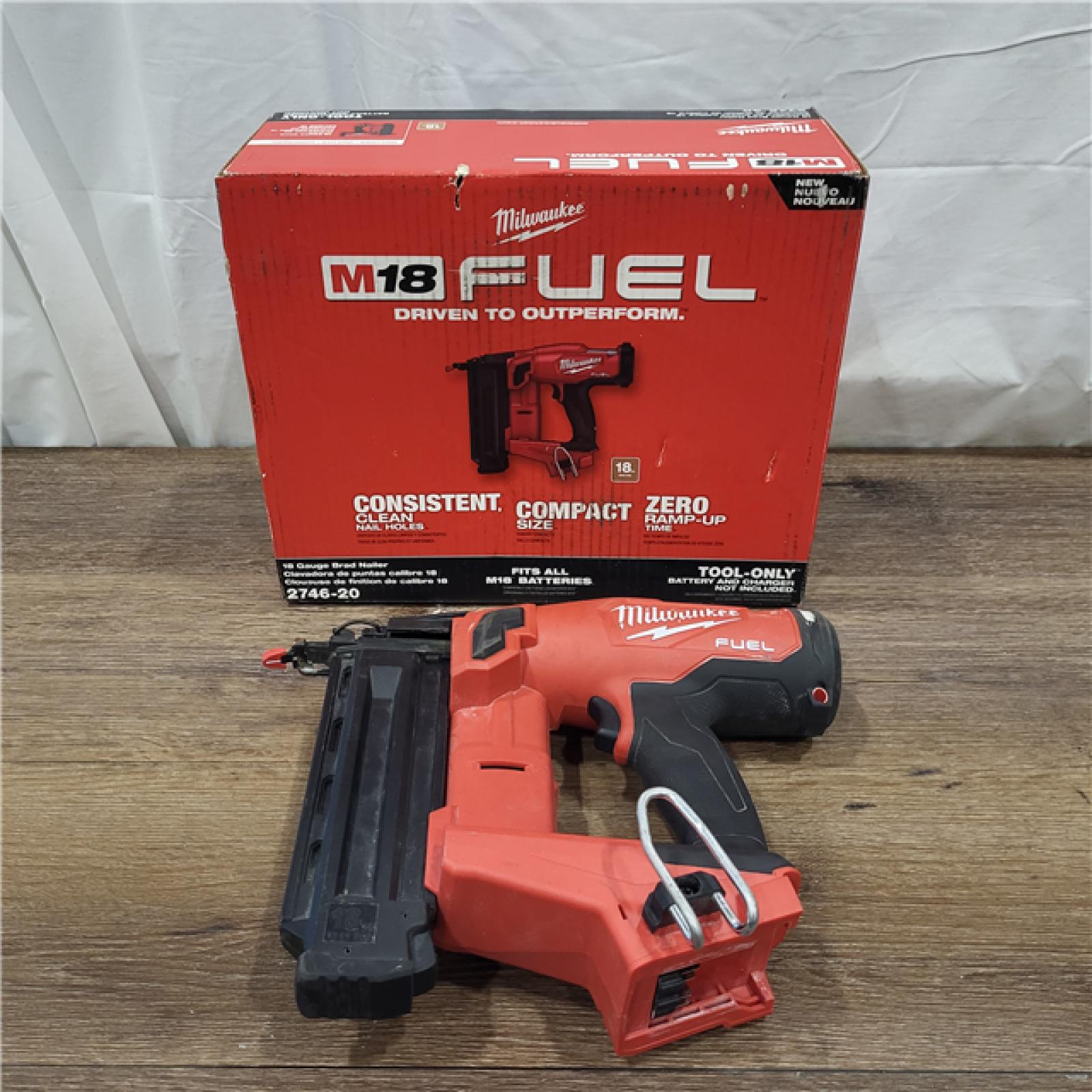 AS-IS Milwaukee M18 Fuel 18V Brushless 18-Gauge Brad Nailer 2746-20 (Bare Tool)