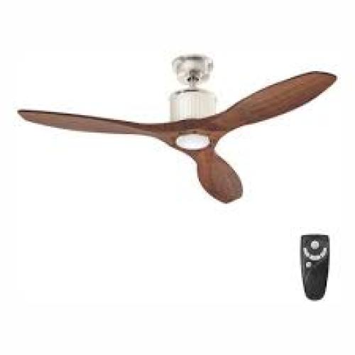 Phoenix Location NEW Home Decorators Collection Reagan 52 in. LED Indoor Brushed Nickel Ceiling Fan with Light Kit and Remote Control