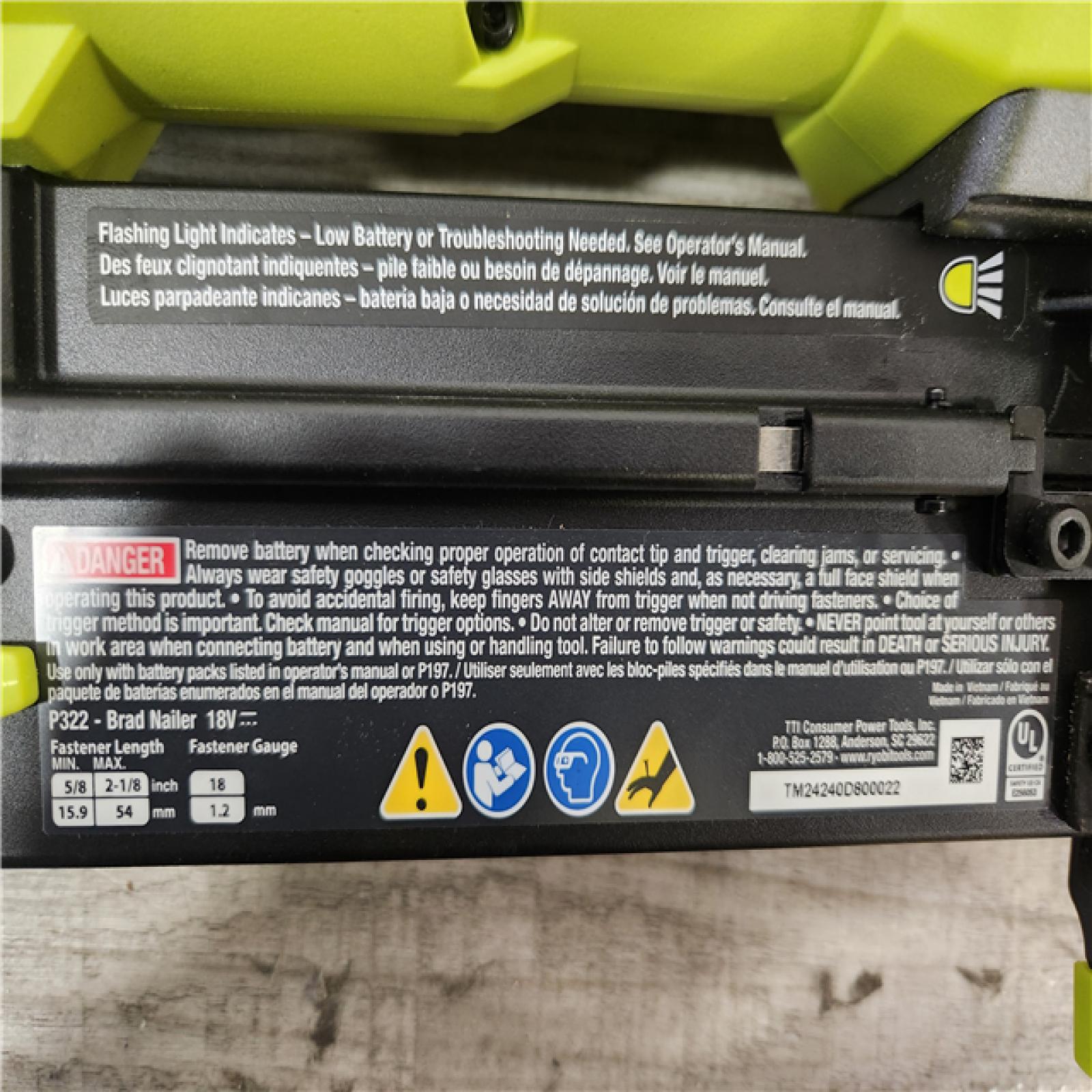 Phoenix Location RYOBI 18v 18GA Nailer