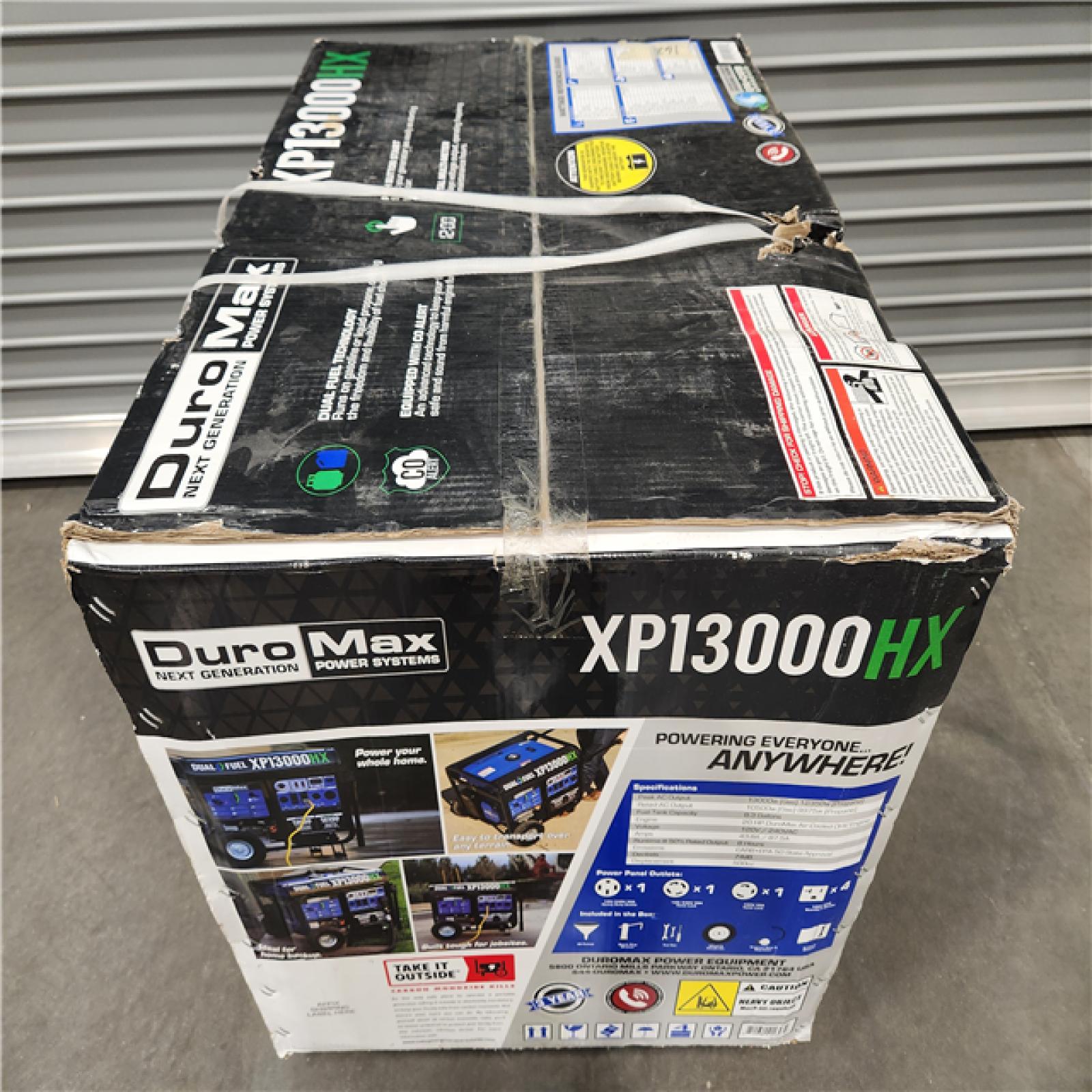 NEW! DuroMax XP13000HX 13,000 Watt Portable Dual Fuel Gas Propane CO Alert Generator