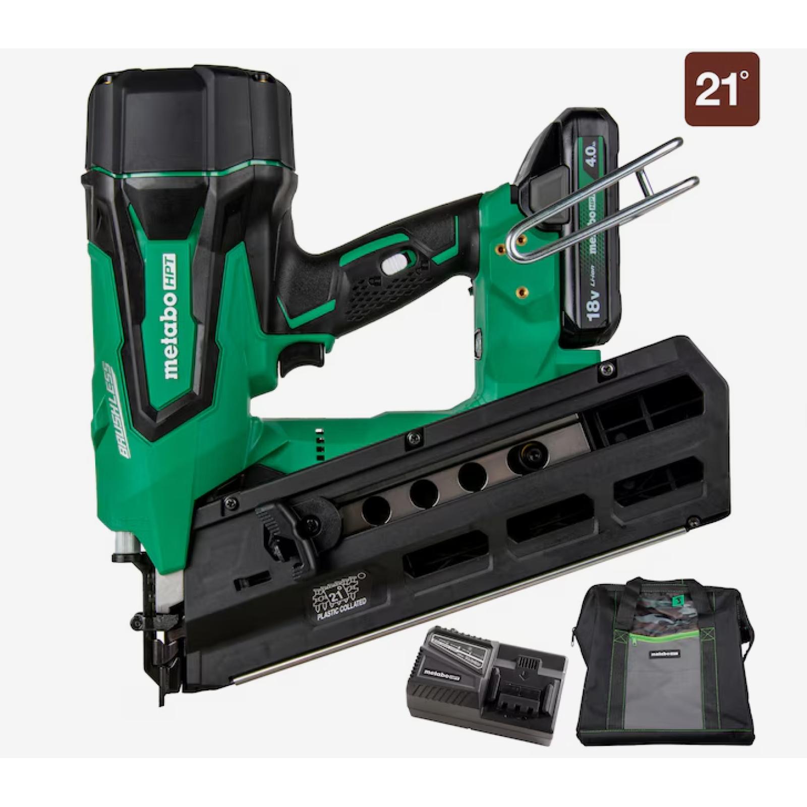 NEW! - Metabo HPT 3.5-in 21-Degree Cordless Framing Nailer (Battery & Charger Included)