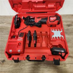 Phoenix Location NEW Milwaukee M18 18V Lithium-Ion Cordless Short Throw Press Tool Kit with 3 PEX Crimp Jaws (2) 2.0 Ah Batteries and Charger