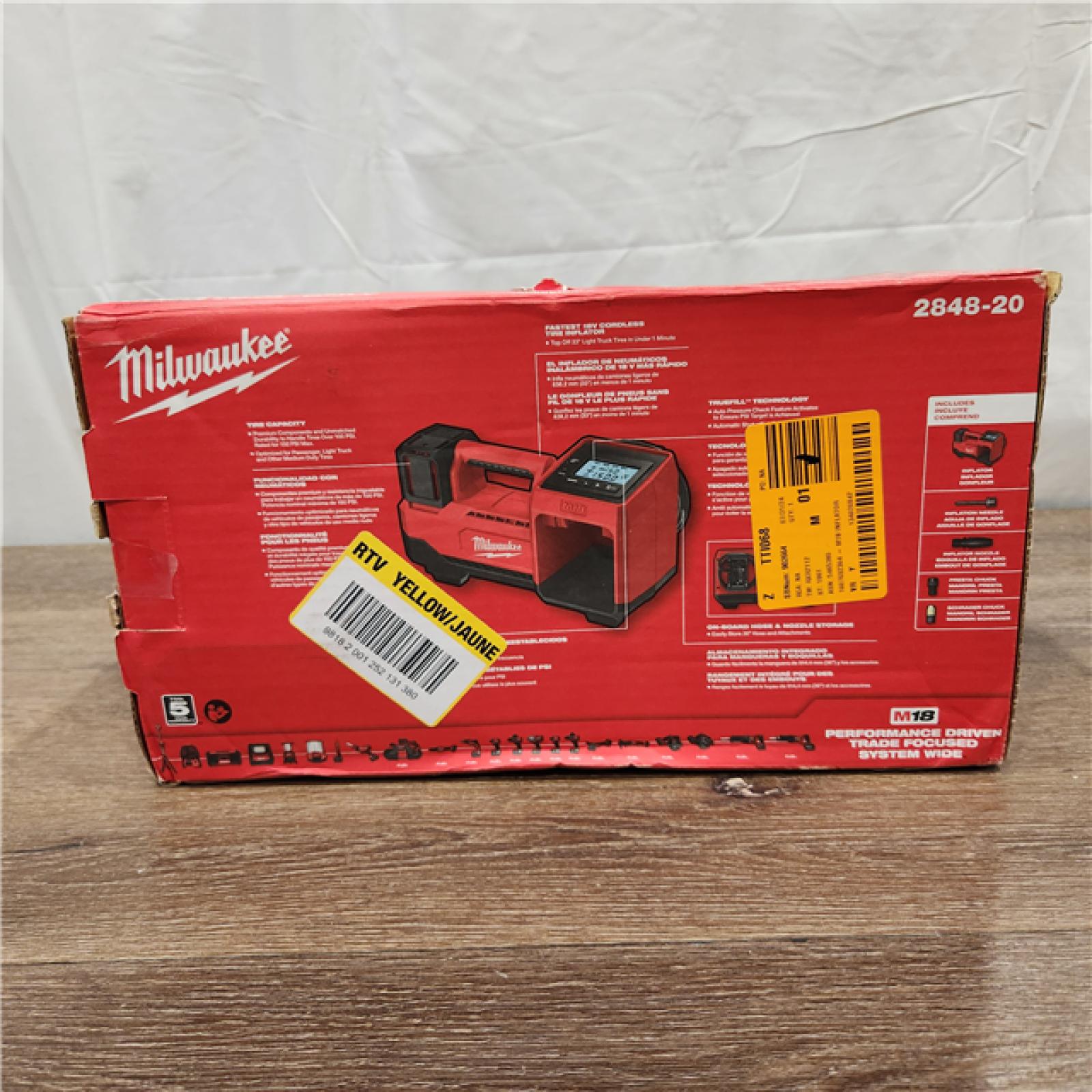 NEW! Milwaukee M18 18 V 150 PSI Tire Inflator