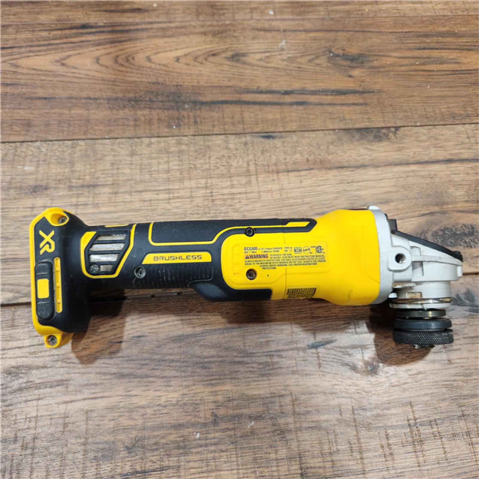 AS-IS DeWalt 20V MAX XR Cordless Brushless 4.5 in. Slide Switch Small Angle Grinder with Kickback Brake (Tool Only)