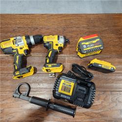 AS-IS 20V MAX Cordless Brushless Hammer Drill/Driver 2 Tool Combo Kit with FLEXVOLT ADVANTAGE