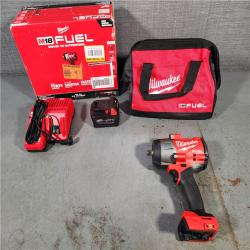 HOUSTON LOCATION - AS-IS (APPEARS LIKE NEW) Milwaukee M18 1/2 in. Cordless Brushless High Torque Impact Wrench Kit (Battery & Charger)