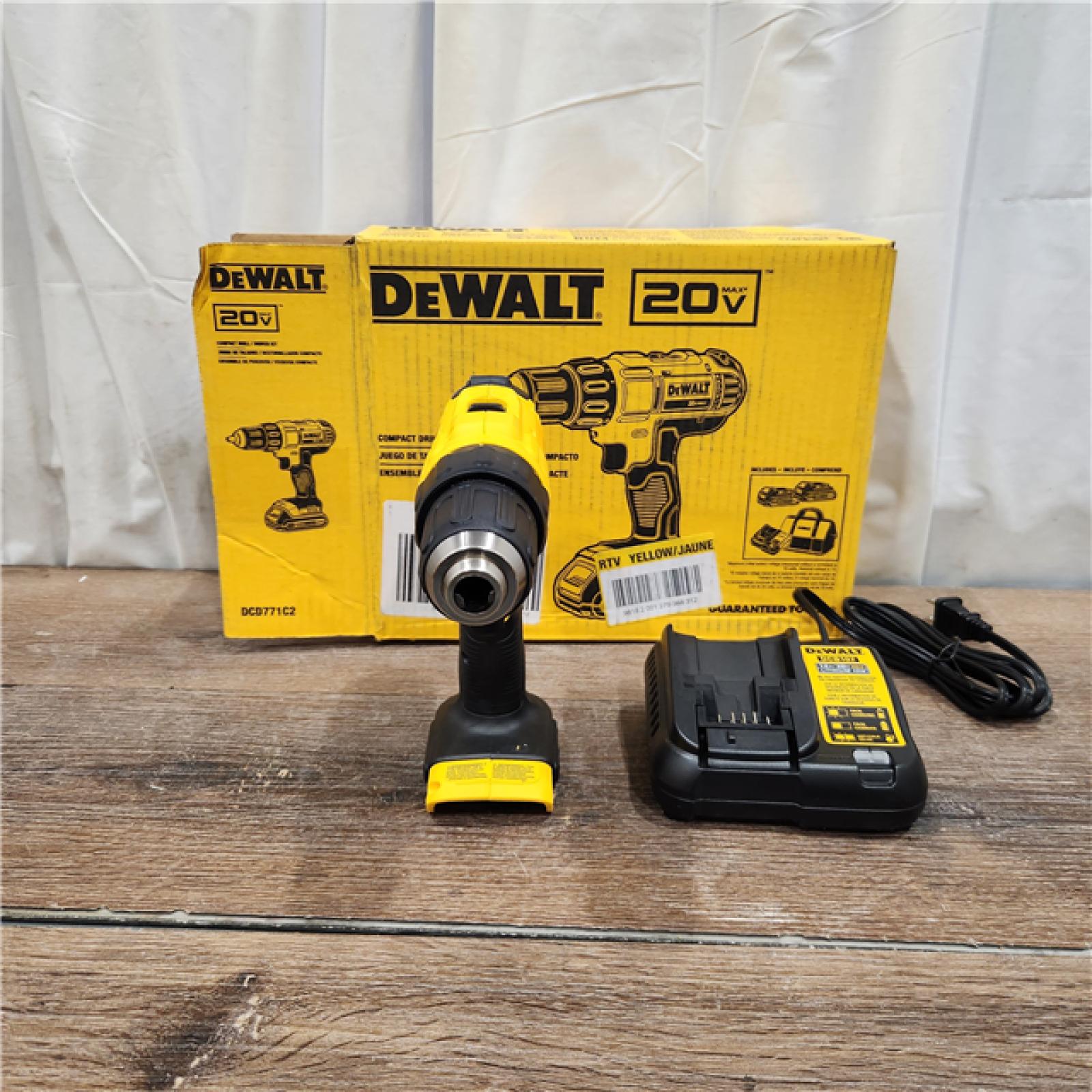 AS IS 20V MAX Cordless 1/2 in. Drill/Driver, (2) 20V 1.3Ah Batteries, Charger and Bag