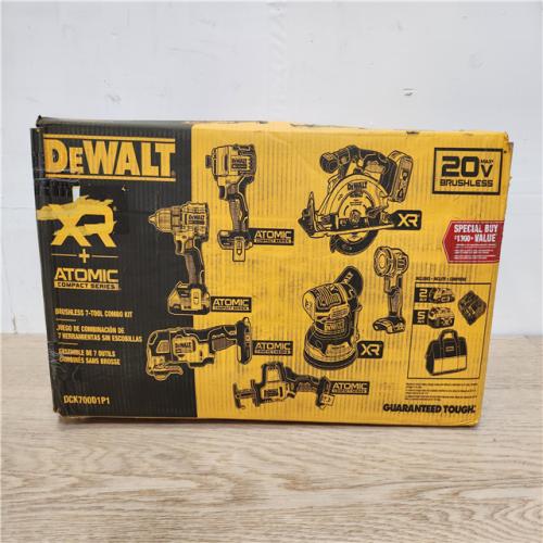 Phoenix Location DEWALT 20-Volt MAX Lithium-Ion Cordless 7-Tool Combo Kit with 2.0 Ah Battery, 5.0 Ah Battery and Charger