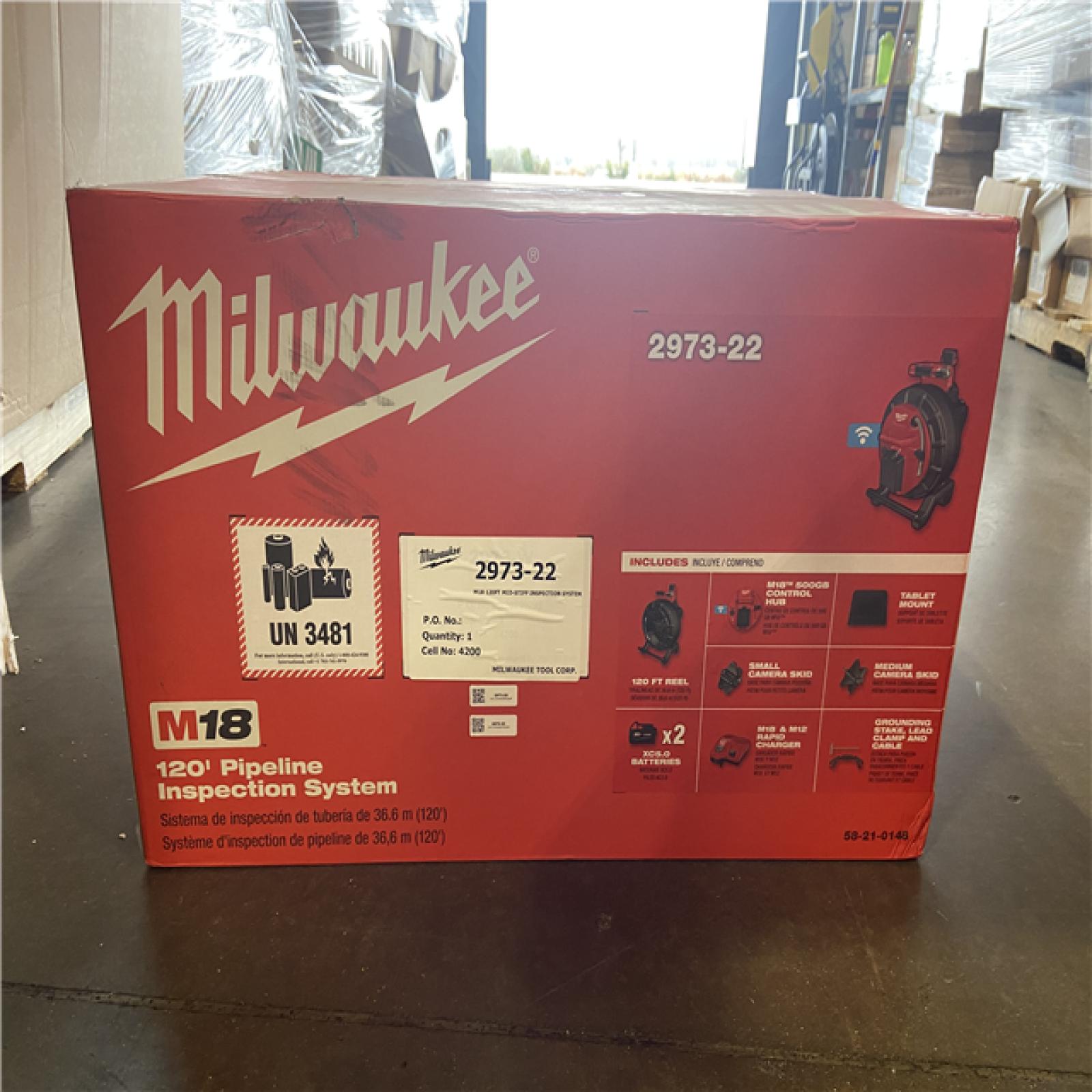 NEW! Milwaukee M18 18-Volt Lithium-Ion Cordless 120 Ft. Pipeline Inspection System Image Reel Kit with Batteries and Charger