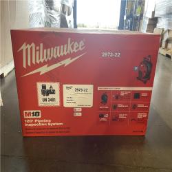 NEW! Milwaukee M18 18-Volt Lithium-Ion Cordless 120 Ft. Pipeline Inspection System Image Reel Kit with Batteries and Charger