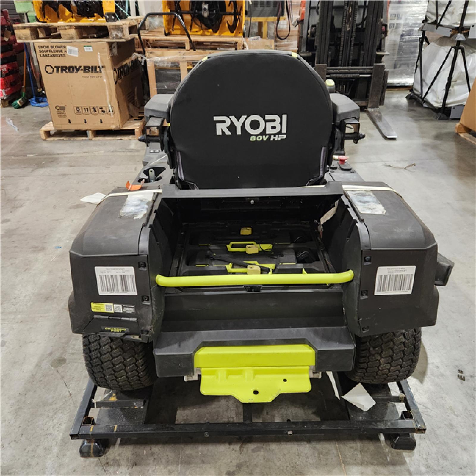 Dallas Location - As-Is  RYOBI 80V HP Brushless 54 in.Riding Mower 2) 80V Batteries Charger