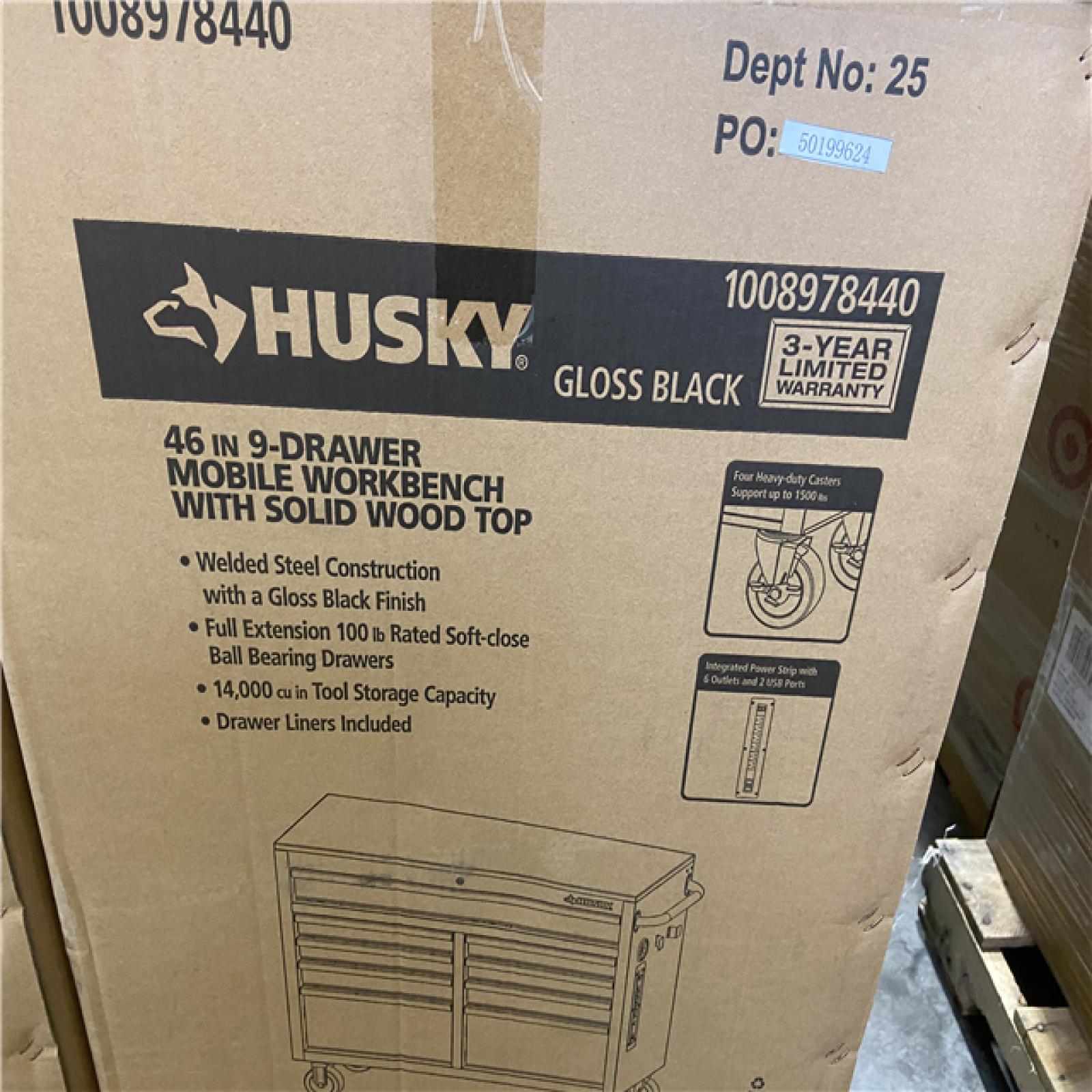 DALLAS LOCATION - NEW!  Husky 26.5 in. W x 18 in. D Standard Duty 4-Drawer Rolling Tool Cabinet in Gloss Black