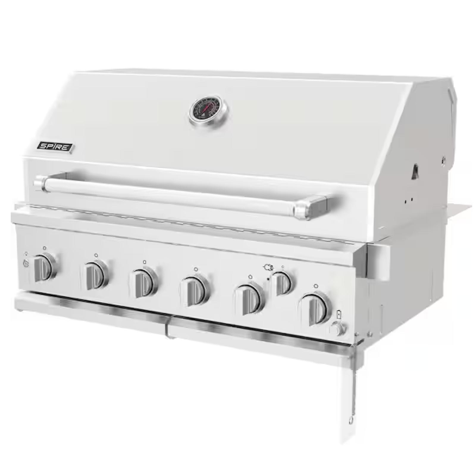 DALLAS LOCATION- NEW 6-Burner Built-In Propane Gas Island Grill Head in Stainless Steel with Rear Burner