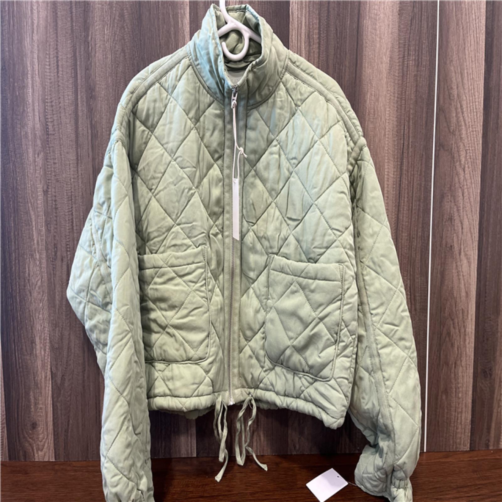 NEW! BLANKNYC Cropped Quilted Jacket - Green SZ S