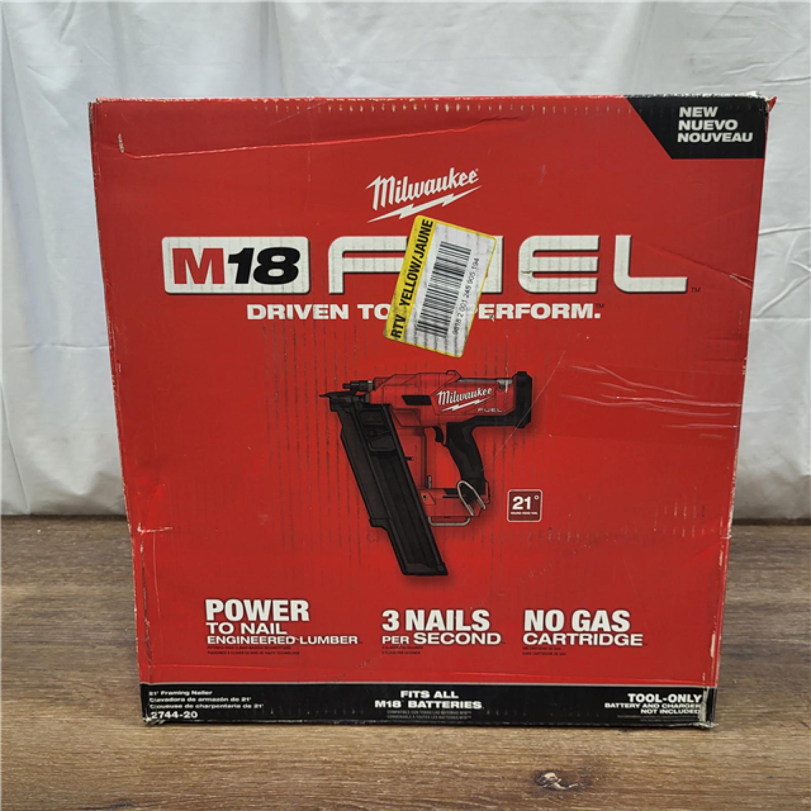 AS-IS Milwaukee 2744-20 M18 FUEL 21-Degree Cordless Framing Nailer (Tool Only)