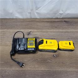 AS-IS DeWalt 20V MAX POWERSTACK DCBP315-2C Lithium-Ion 1.7Ah and 5Ah Battery and Charger Starter Kit 3 Pc