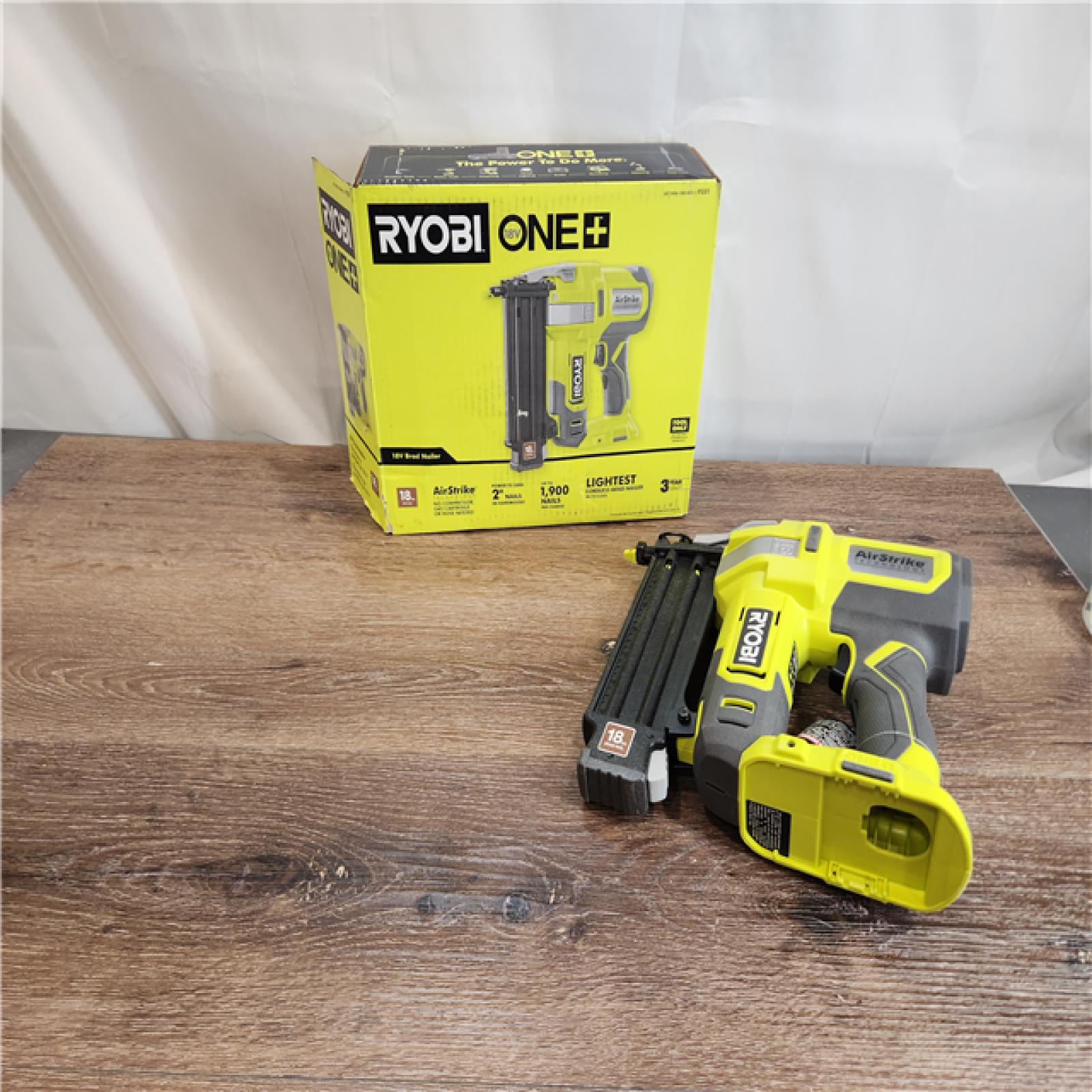 AS-IS RYOBI ONE+ 18V 18-Gauge Cordless AirStrike Brad Nailer (Tool Only)