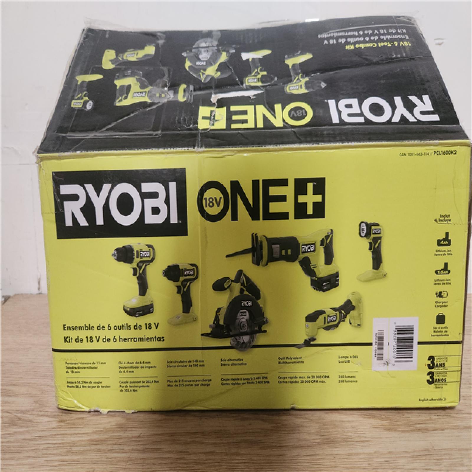 Phoenix Location RYOBI RYOBI ONE+ 18V Cordless 6-Tool Combo Kit with 1.5 Ah Battery, 4.0 Ah Battery, and Charger