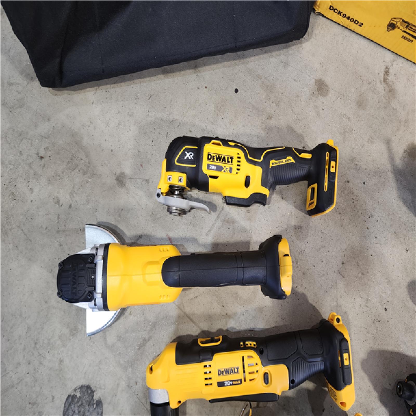 HOUSTON LOCATION - AS-IS (APPEARS LIKE NEW) Dewalt 20V MAX 9-Tool Power-Tool Combo Kit W/ Soft Case Including 2 Batteries & Charger