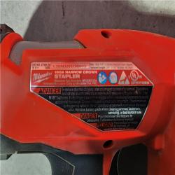 HOUSTON LOCATION - AS-IS M18 FUEL 18-Volt Lithium-Ion Brushless Cordless 18-Gauge 1/4 in. Narrow Crown Stapler (Tool-Only)