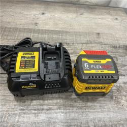 AS-IS DEWALT FLEXVOLT 20V/60V MAX Lithium-Ion 6.0Ah Battery Pack with 6 Amp Output Charger