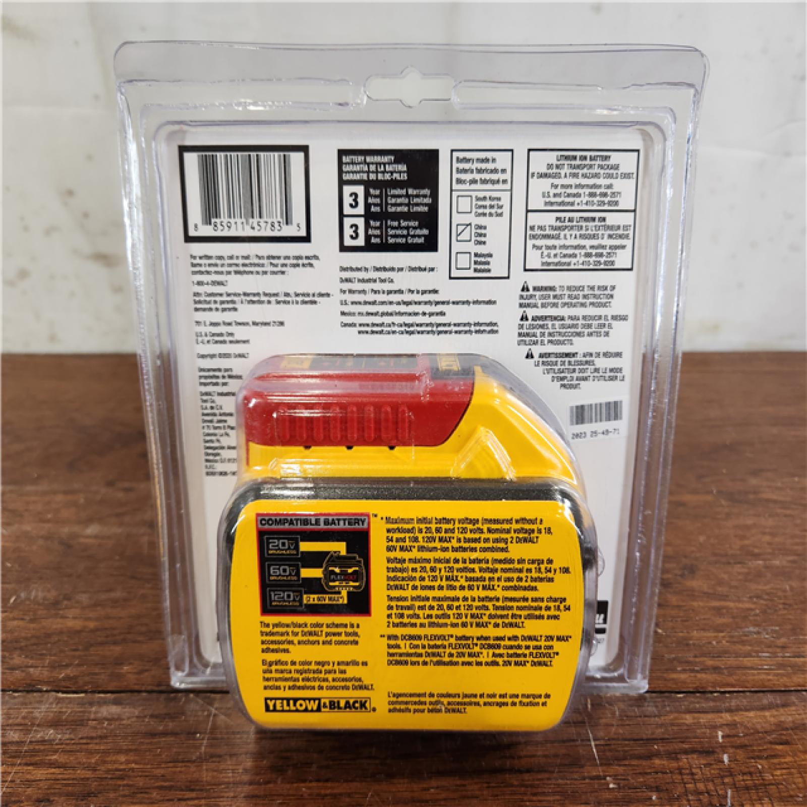 NEW! DEWALT FLEXVOLT 20V/60V MAX Lithium-Ion 9.0Ah Battery