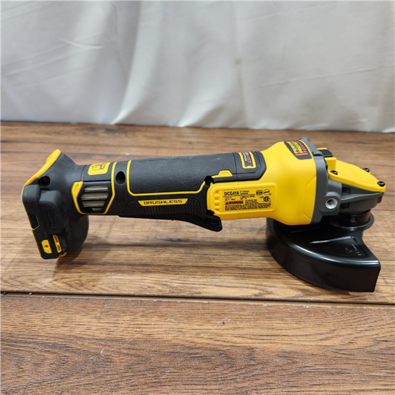 AS-IS 20V MAX Cordless Brushless 4.5 - 5 in. Paddle Switch Angle Grinder with FLEXVOLT ADVANTAGE (Tool Only)