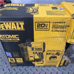 Houston location AS-IS DEWALT ATOMIC 20V MAX Lithium Ion Cordless 23 Gauge Pin Nailer Kit with 2.0Ah Battery and Charger