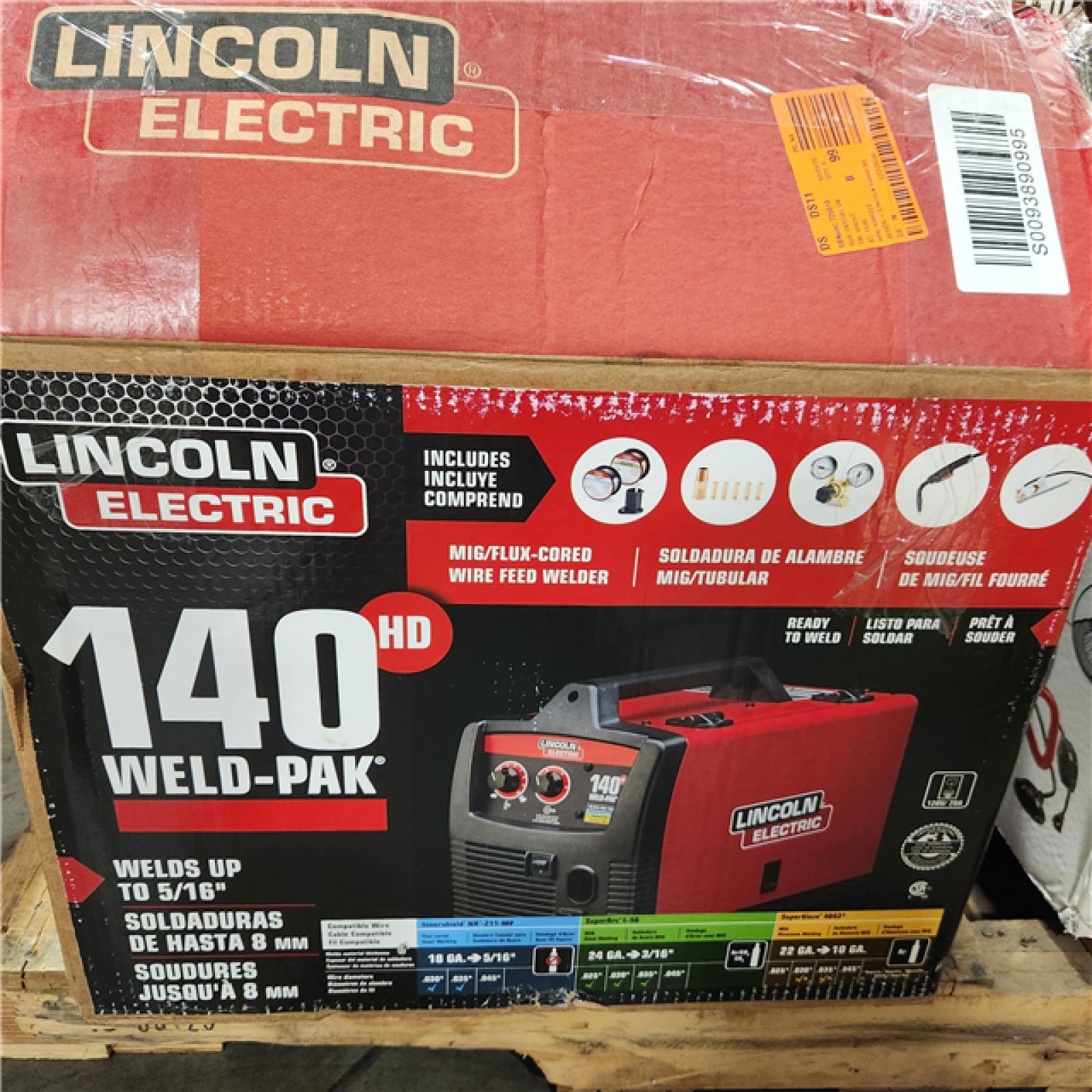 Dallas Location - As-Is Lincoln Electric Weld Pak 140 HD