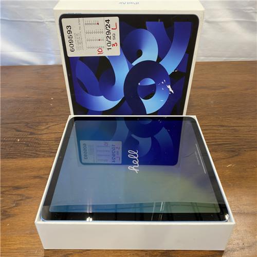 AS-IS Apple iPad Air 10.9 Tablet, 64GB, WiFi, 5th Generation, Blue