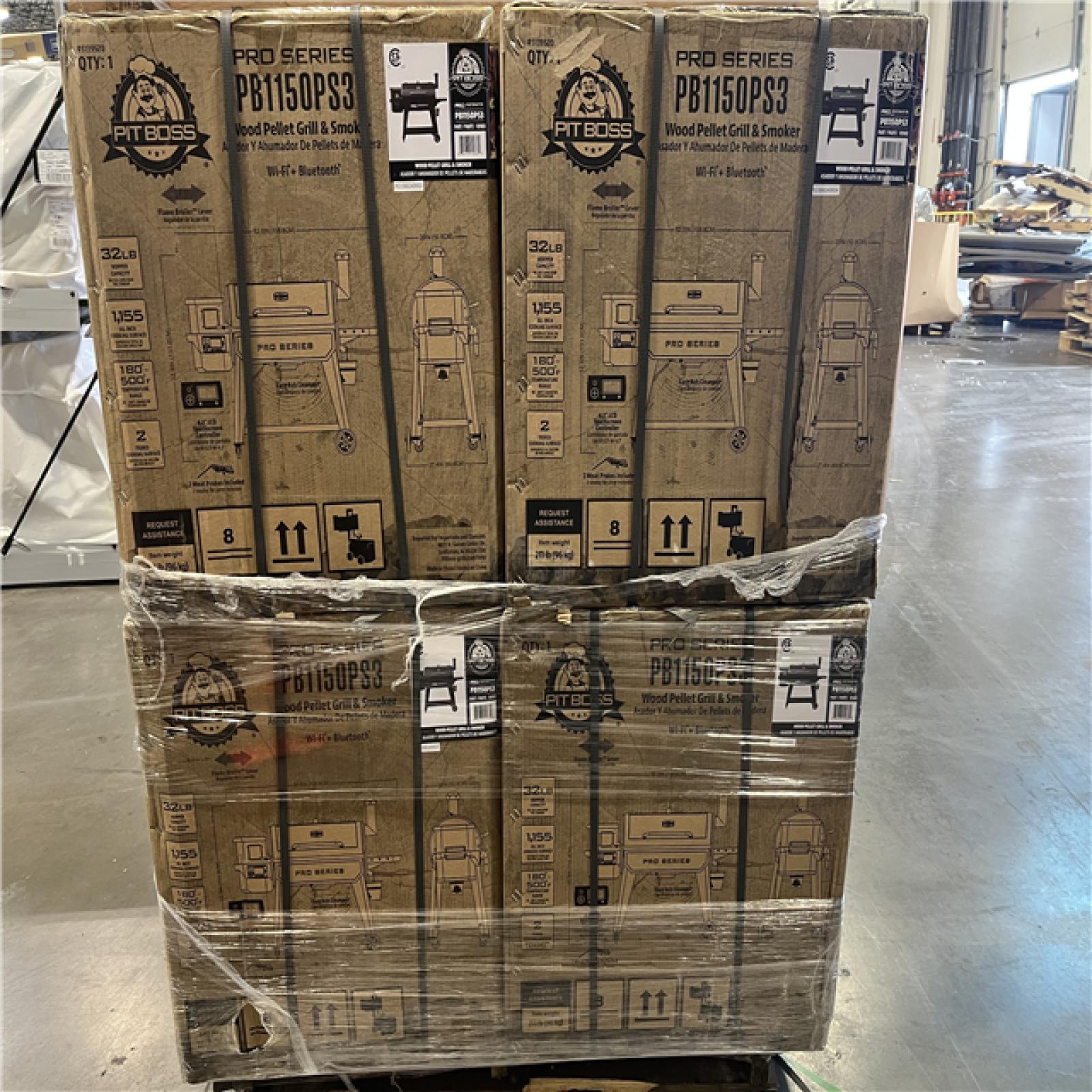 DALLAS LOCATION - PIT BOSS PRO SERIES 3 1150 WOOD PELLET GRILL PALLET - (4 UNITS)