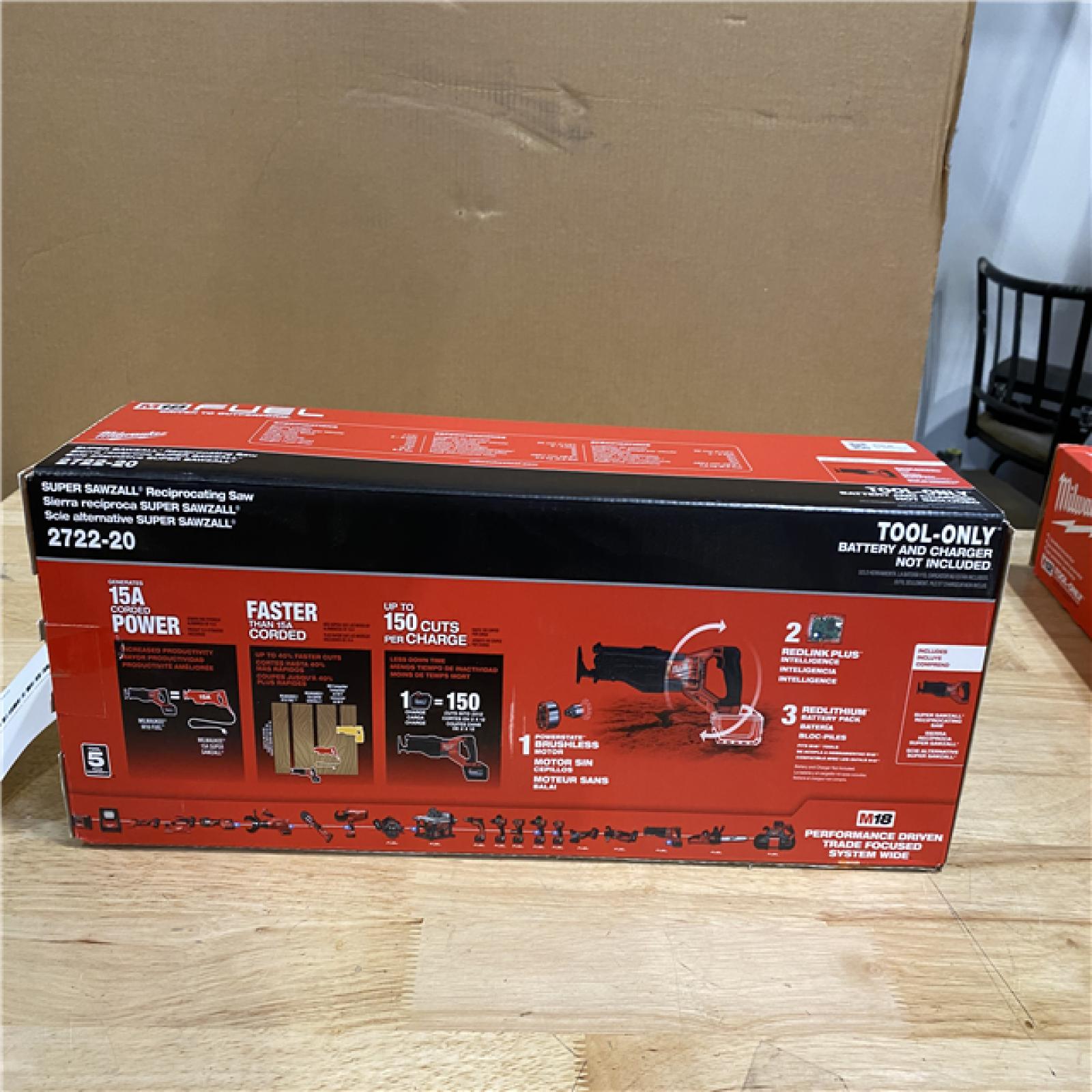 NEW! - Milwaukee M18 FUEL 18V Lithium-Ion Brushless Cordless Super SAWZALL Orbital Reciprocating Saw (Tool-Only)