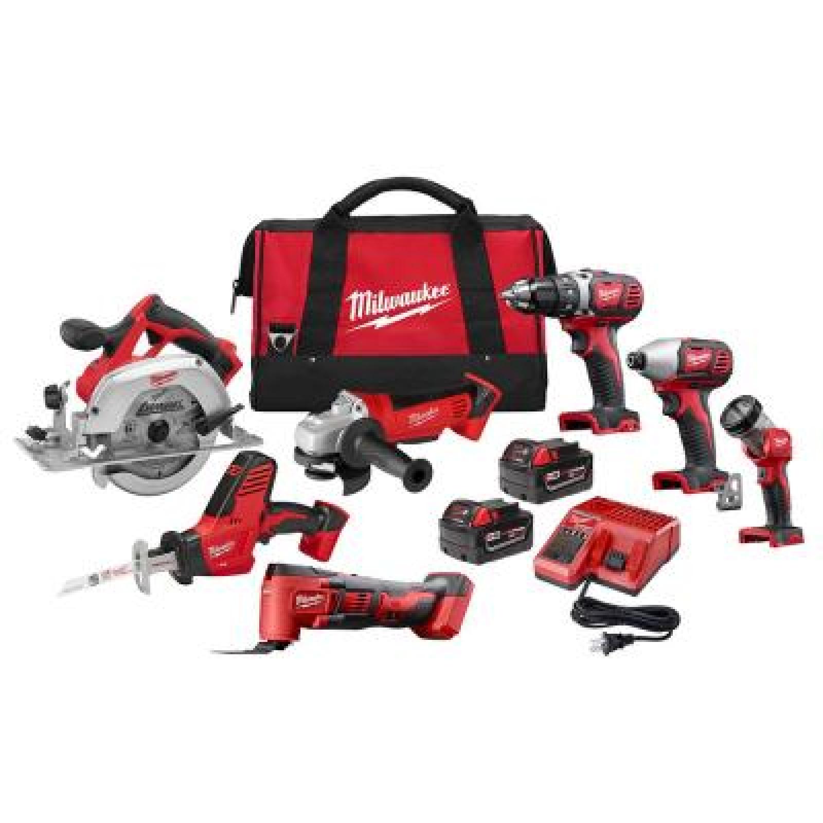 AS-IS Milwaukee M18 18V Lithium-Ion Cordless Combo Tool Kit