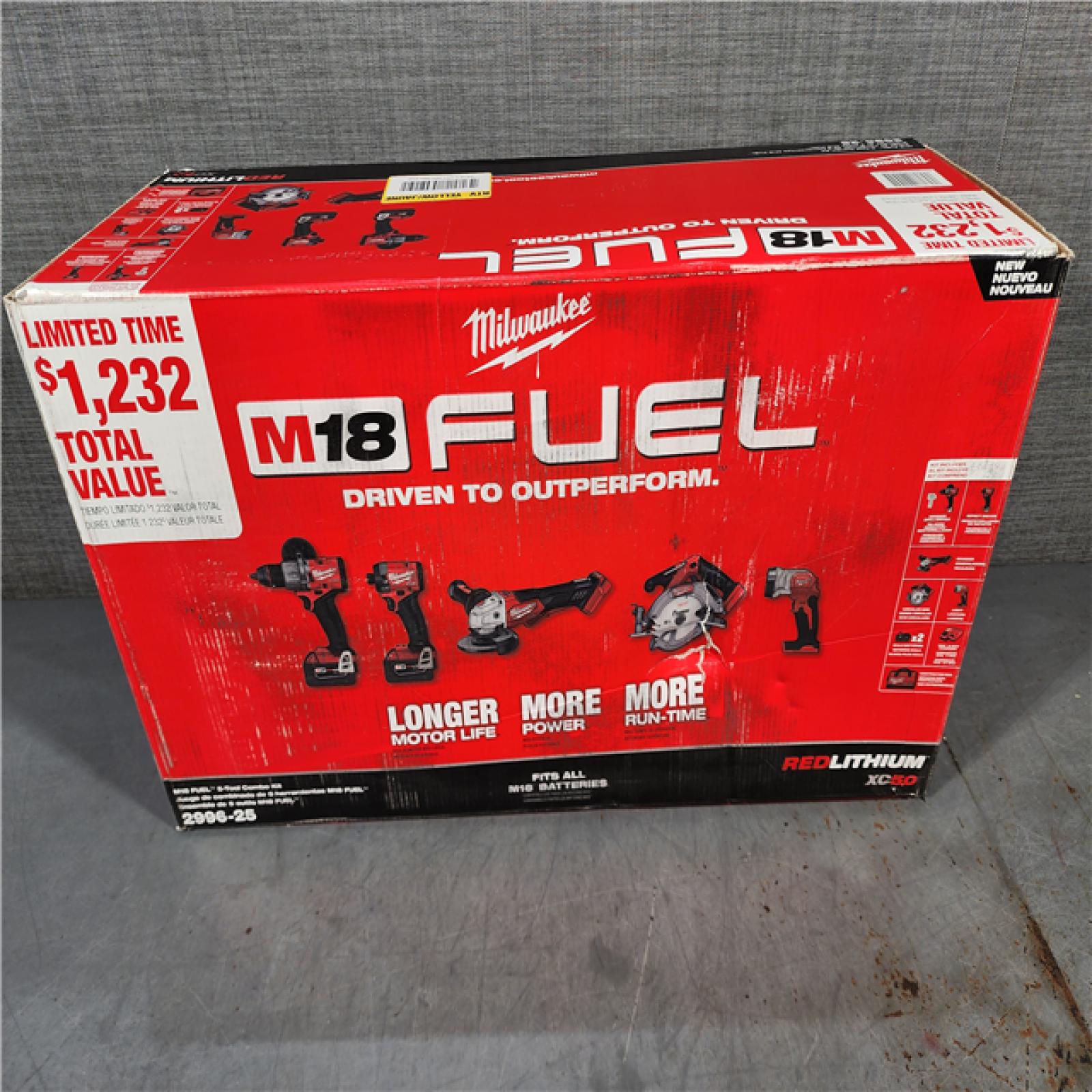 HOUSTON LOCATION - AS-IS (APPEARS LIKE NEW) Milwaukee  M18 FUEL 5-TOOL COMBO KIT