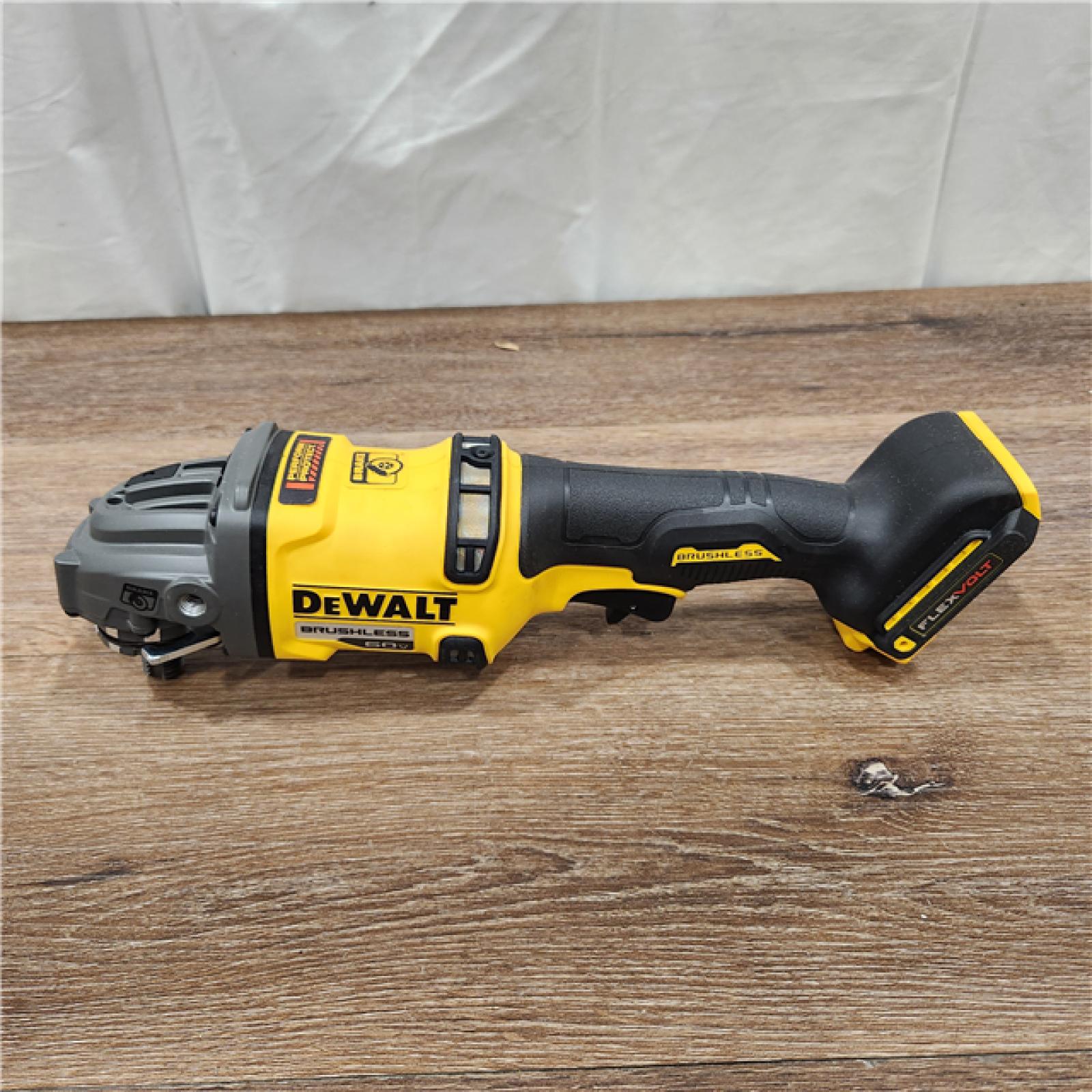 AS-IS DeWalt 60V MAX FLEXVOLT Cordless Brushless 4.5 in. Small Angle Grinder with Kickback Brake (Tool Only)