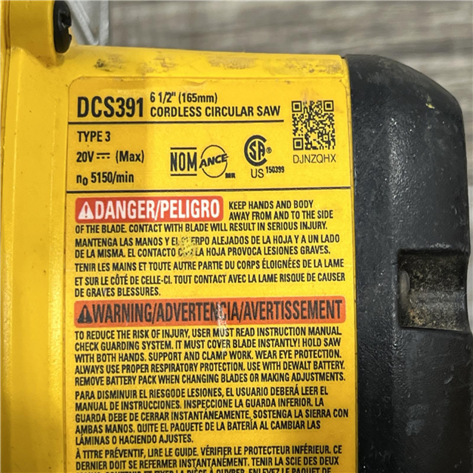 AS-IS DEWALT 6-1/2'' 165MM CIRCULAR SAW