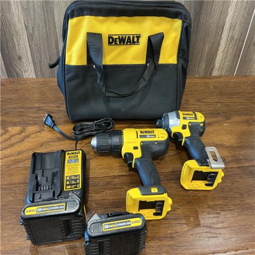 AS-IS DEWALT 20V MAX Lithium-Ion Brushed Cordless Drill/Impact (2-Tool) Combo Kit