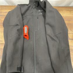 AS IS Men's Large M12 12V Lithium-Ion Cordless TOUGHSHELL Black Heated Jacket (Jacket and Charger/Power Source Only)